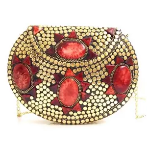 Sacos grandes de metal para mulheres, roupas de festa em mosaico, para uso em festas, com o melhor preço, do exportador indiano, com o menor preço, por LUXUARIA Crafts