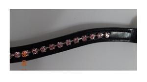 Brow Band Brida con cristales, diamantes de imitación, banda decorativa de cuero para cejas de caballo en tamaños completos de mazorca - Product Image 2
