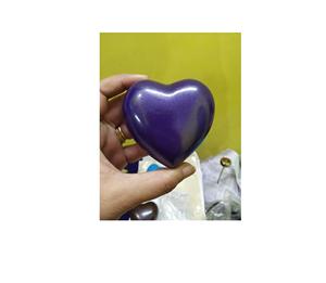 Souvenir de coeur bleu, urne de crémation, fournitures de funérailles, cuivworld inde - Product Image 1