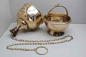 Quemador de incienso de moda, soporte de incienso decorativo de acabado dorado, quemador único de incienso antiguo, forma redonda de Color dorado - Product Image 3