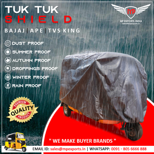 ผ้าคลุมกันฝน,สำหรับ Bajaj Ape Tvs รถตุ๊กตุ๊ก - Product Image 2