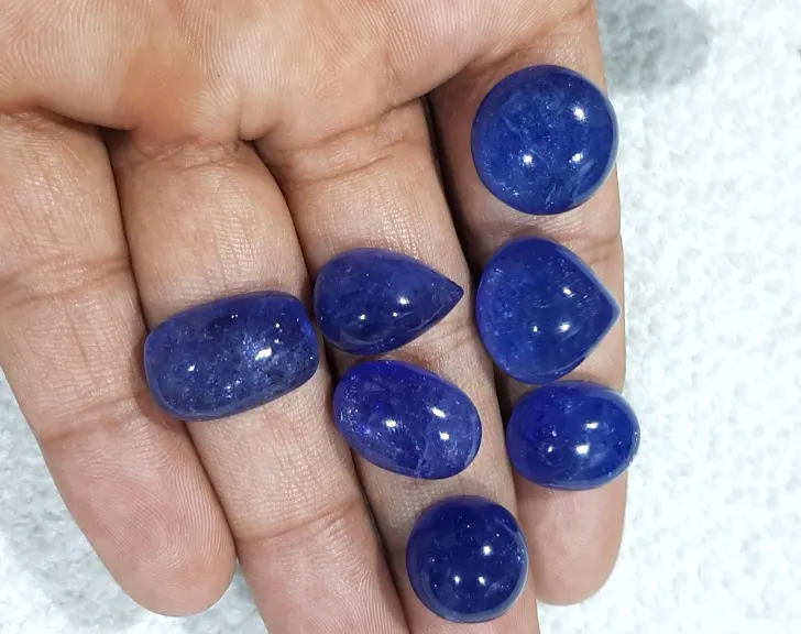 Genuine Tanzanite Cabochon Loose Gemstone Natural