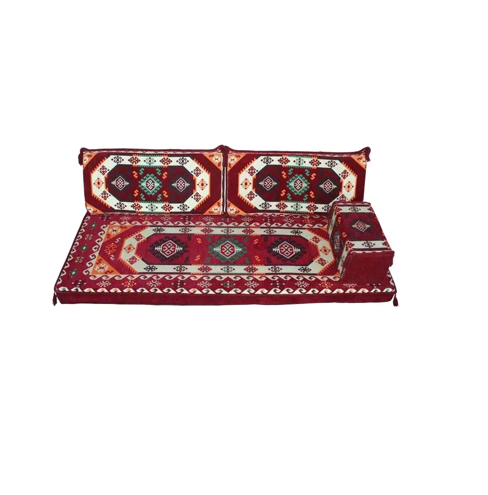 Siège de sol arabe en vogue, 190x70cm, ensemble de 4 pièces, canapés