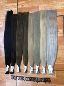 Cheveux humains vierges russes Remy, lisses et soyeux, extensions de cheveux ondulés, origine Vietnam, 100g - Product Image 4