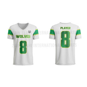 Camiseta de Fútbol Americano al por Mayor 2021 para Niños, Personalizada con Tela Dazzel, Malla/Spandex Transpirable de Secado Rápido, Talla Grande XL para Adultos - Product Image 4