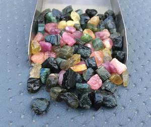 50 pièces de pierres précieuses naturelles en Tourmaline multiple, fabrication de bijoux de qualité supérieure, vente en gros brut non traité - Product Image 3