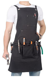 2024 uniformes de personnel d'hôtel en cuir PU véritable de haute qualité tabliers de travail de charpentier avec plusieurs poches utilitaires pour les chefs - Product Image 6