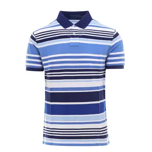 Top Selling 100% Cotton High Quality Export Oriented Short Sleeve Polo Neck Striped Polo Shirt For Men's From Bangladesh