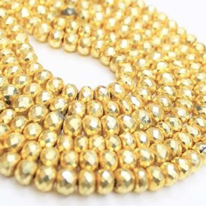 Venta al por Mayor de Coszcatl Exports, Perlas Naturales de Pirita Dorada Brasileña, Modelo QWE004 con Certificación de Terceros para la Fabricación de Joyería - Product Image 1