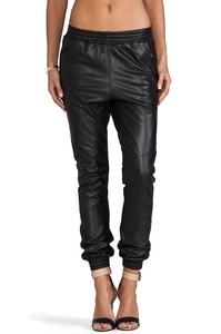 PIHA SPORTS Pantalones de cuero genuino para mujer, color sólido, cintura media, pierna ancha recta, leggings, ajuste delgado, talla grande, estilo vintage de otoño - Product Image 2