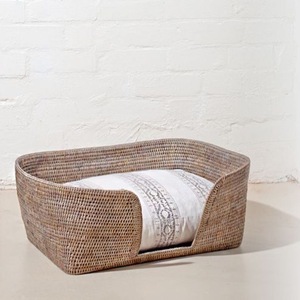 Lit pyjama en bois pour chat/chien du Vietnam, maison pour animaux de compagnie faite à la main, jonc de mer - Product Image 5