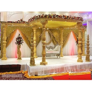 Mandap de Madera Tallado a Mano, Estilo Moderno y Portátil, para Bodas Hindúes, Eventos de Boda en Interiores, Glasgow - Product Image 1