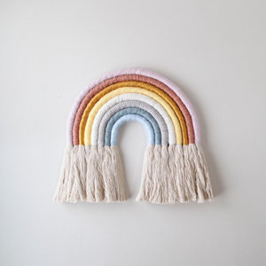 Handmade Essentials Earthy Large Fiber Rainbow Wall Hanging - Product Image 1