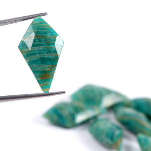 ว่าวเหลี่ยมเพชรพลอยธรรมชาติ Amazonite,พลอย Briolette ขนาด12X25มม. สำหรับทำเครื่องประดับ - Product Image 2