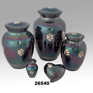 อุ้งเท้าคลาสสิกพิมพ์รุ้งสัตว์เลี้ยงโกศสำหรับขี้เถ้าที่มีขนาดแตกต่างกัน - Product Image 1