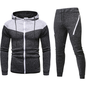 Conjunto Deportivo Personalizado al por Mayor para Hombre, Corte Ajustado, Poliéster/Algodón, Sudadera con Capucha y Cremallera, Pantalones Deportivos para Gimnasio y Entrenamiento, MEGO - Product Image 6