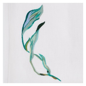 Ensemble de napperon et serviette en broderie de poisson bleu, plateaux en lin blanc de haute qualité pour décoration de Table de Restaurant à domicile - Product Image 4