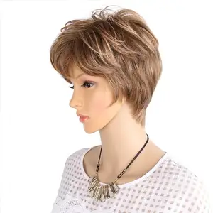 Perruques Courtes Bob vaga d'Eau Coupe Pixie Cheveux Humains