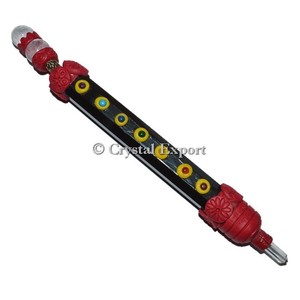 Supplier of Black Agate Double Ball Chakra Tibetan <b>Wands</b>-Carved Engraved Love Theme From Gujarat for Sale - Product Image 1