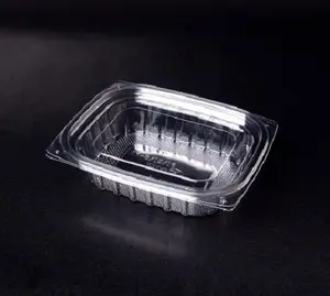 Recipiente de alimento rápido, alta qualidade 8oz de plástico transparente armazenamento de alimentos salada frutas recipiente de comida com tampas