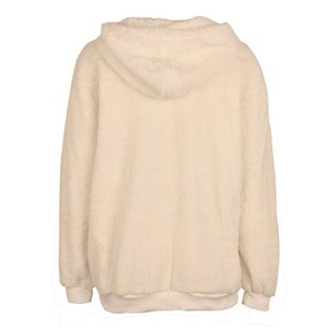 OEM Winter Women Warm Fleece Long Sleeve Hooded <b>Fluffy</b> Sweatshirt Pullover - Product Image 2