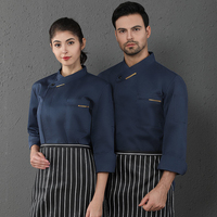 Executive Chef Jas Lange Mouwen Schort Keuken Jas Keuken Werk Uniform Hotel Vrouwen Ober Restaurant Kleding