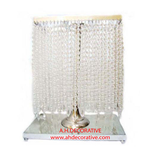 เชิงเทียนลูกปัดคริสตัลแบบทำมือเชิงเทียนแบบหรูหราแท่นวางบนโต๊ะสำหรับตกแต่งงานแต่งงานและคริสต์มาส - Product Image 4