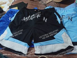 Short de basket-ball décontracté avec logo personnalisé pour hommes 100% maille de polyester écologique - Product Image 4