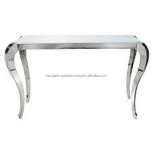 Table console design moderne en verre Art métallique extensible pour maison hôtel villa pour meubles de salon - Product Image 6
