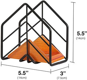 Porte-serviettes de forme demi-ronde en métal avec finition argentée Parfait pour les ustensiles de cuisine Vaisselle et présentoirs de mariage - Product Image 5
