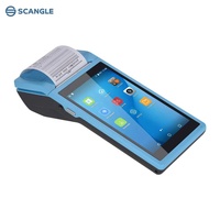 Pabrik Scangle Terminal Pos genggam cerdas Android, Terminal Pos versi 4G dengan pemindai 2D + NFC