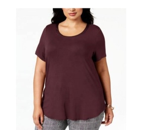Camiseta de algodón orgánico para mujer OEM gran cantidad liso Color sólido en blanco cuello redondo Camiseta al por mayor superventas - Product Image 1