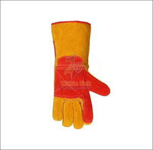 Guantes de Soldadura de Cuero de Primera Calidad, Talla XL, Protección Completa de la Palma, Resistentes al Calor, Antideslizantes, Anticorte, Guantes de Seguridad Blancos, Paquete - Product Image 3