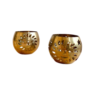 Ensemble de 3 bougeoirs votifs en laiton au design classique, qualité supérieure, forme ronde, bougeoirs votifs en provenance d'Inde - Product Image 3