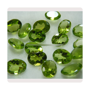 พลอยเพอริโดสีเขียวธรรมชาติเจียระไนแบบหลวมทำมือรูปไข่ขนาด6x4มม. พลอยที่ผ่านการสอบเทียบ - Product Image 1