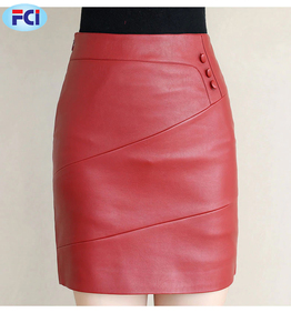 กระโปรงสั้นสั้นเซ็กซี่สำหรับผู้หญิง,กระโปรงสั้นหนังแท้กระโปรงสั้นดีไซน์คลาสสิก - Product Image 5