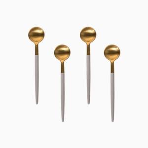 Couverts en or de haute qualité, cuillère de mariage de luxe, ensemble de couverts en acier inoxydable, vaisselle de haute qualité - Product Image 6