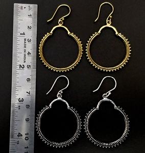 Pendientes colgantes de moda de oro y plata antiguos al por mayor para mujer, joyería colgante de latón y metal a la moda - Product Image 2