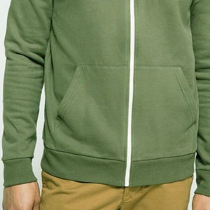 Sweat à capuche unisexe avec logo personnalisé de haute qualité 100% coton polaire hiver sweat à capuche blanc brodé hommes coton capuche zippée solide - Product Image 5