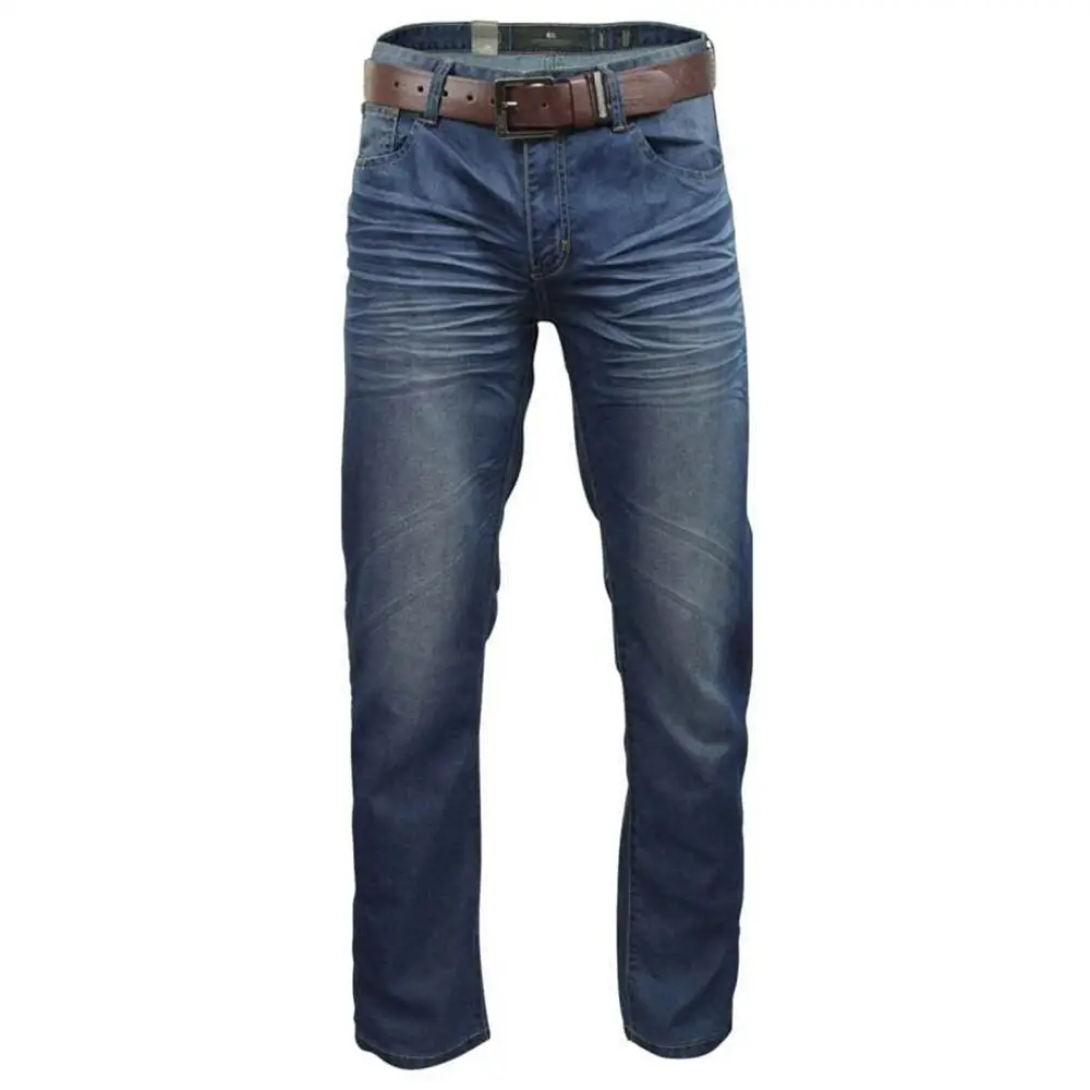 Custom Jean Label Button Leather Jean Men Casual Pants Denim Cotton JEANS OEM Spandex Technics Fabric Zipper Waist