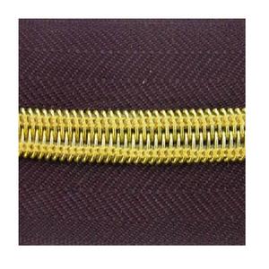 Rollo de cremallera de extremo abierto de nailon con diseño de dientes dorados Producto de cremalleras de alta calidad - Product Image 3