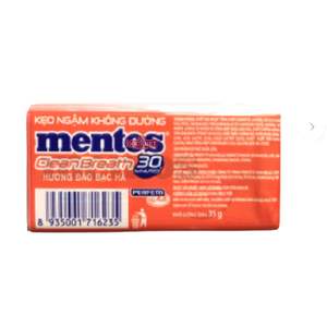 Mento Clean Breath Menthe Pêche 35g/ Menthes Mento/ Bonbons en Gros - Product Image 3