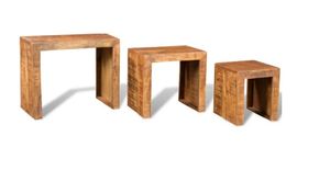 โต๊ะกาแฟอุตสาหกรรมแบบเรียบง่ายพร้อมไม้เนื้อแข็งและงานฝีมือโลหะขาเฟอร์นิเจอร์โต๊ะกลางแจ้งพร้อมเก้าอี้ห้องนั่งเล่นบ้าน - Product Image 4