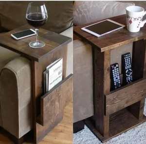 Table d'appoint multifonctionnelle pour canapé, table basse, plateau de repos, accoudoir de canapé, UNIQUE et CONFORTABLE - Product Image 4