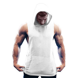 Haute qualité respirant séchage rapide hommes Gym Stringer débardeurs sweats à capuche sans manches conception de Logo personnalisé méthode de tissage tricoté - Product Image 6
