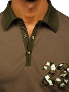 2024 hombres nuevo estilo de manga corta para Polos personalizados Chenille parche bordado sólido de punto deportes/Golf Polos 100% - Product Image 5