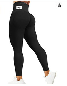 Women's High Waisted Butt Lifting Workout Leggings Seamless Ruched Booty <b>Tummy</b> <b>Control</b> Gym Compression Yoga Pants - Product Image 2