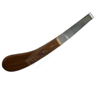 Cuchillo para Pezuñas de Acero Inoxidable Reutilizable de Primera Calidad con Mango de Madera Tradicional para un Recorte Preciso de Pezuñas en Caballos y Ganado - Product Image 1