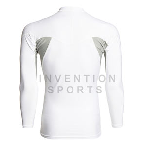 ชุดป้องกันผดผื่นสำหรับผู้ชายชุดป้องกันผื่นคันสีขาวมีแผ่นกันผดผื่นป้องกัน UV แห้งเร็วโลโก้ตามสั่ง - Product Image 3