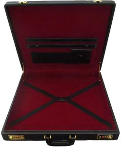 Étui en cuir brodé personnalisé avec paillettes pour la régalia maçonnique - Étui rigide, taille et forme personnalisables, compatible avec les badges à coudre - Product Image 1